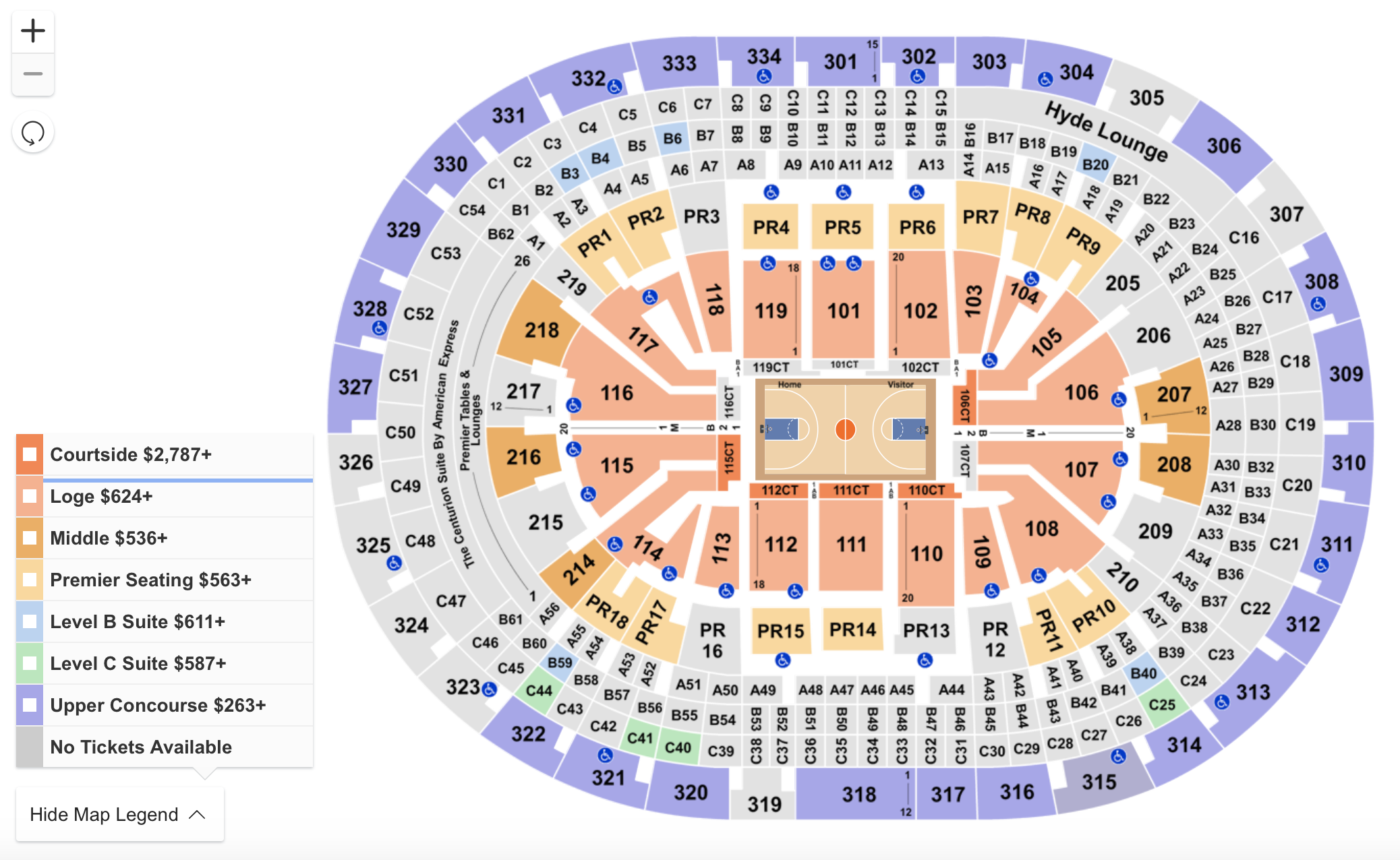 Staples Center Seating Chart + Rows, Seats and Club Seat Info